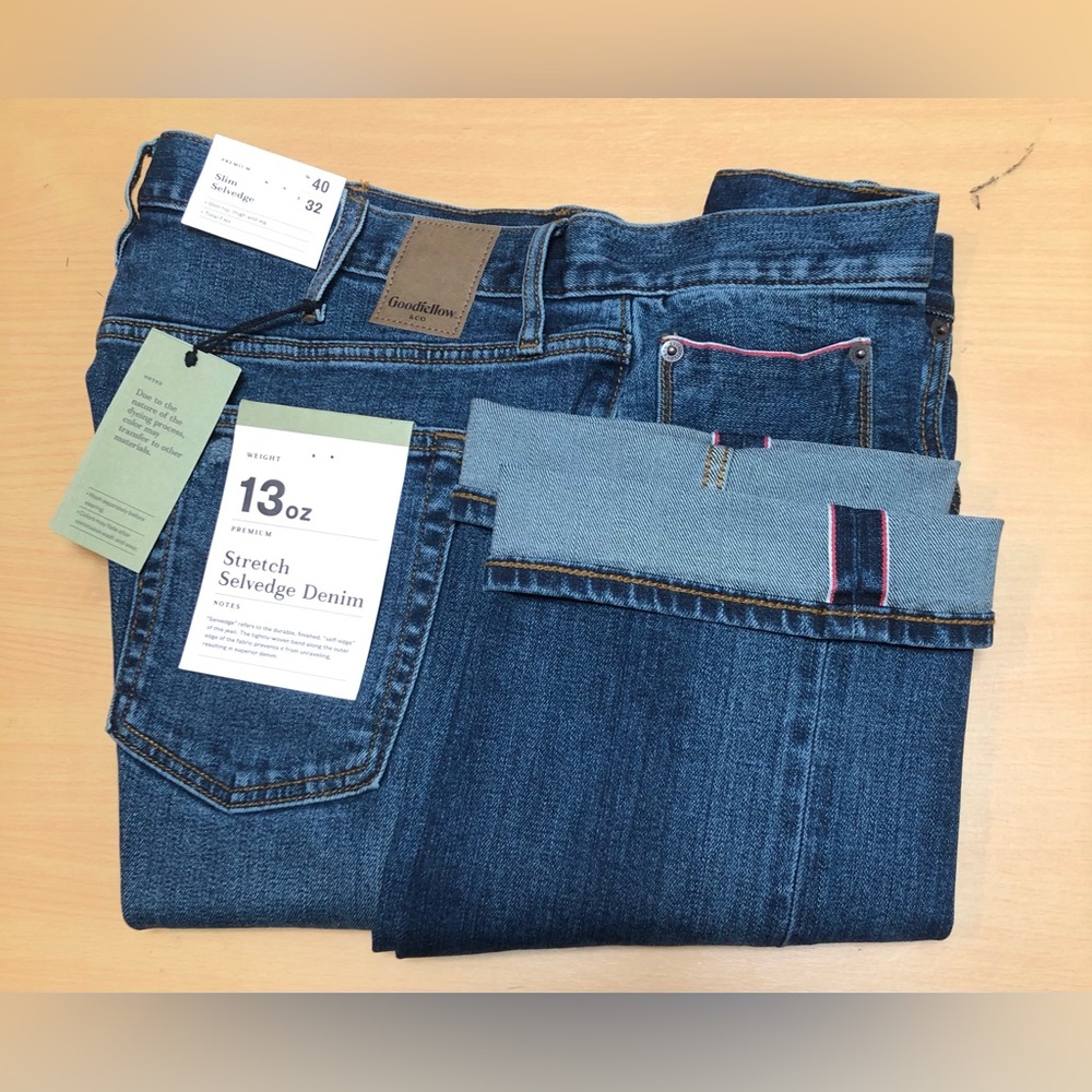 13oz Slim Selvedge Stretch Denim